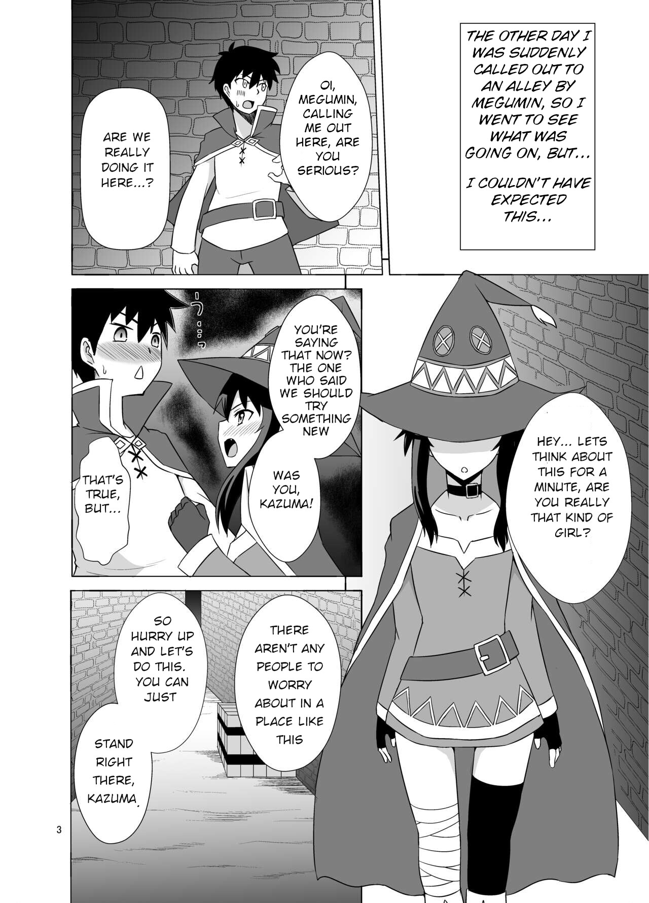 Hentai Manga Comic-A Book About Megumin Slurping With Her Mouth-Read-2